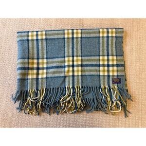 Pendleton Wool Blanket 66x48 Plaid Vintage 60s Throw Stadium Tartan Tassels USA